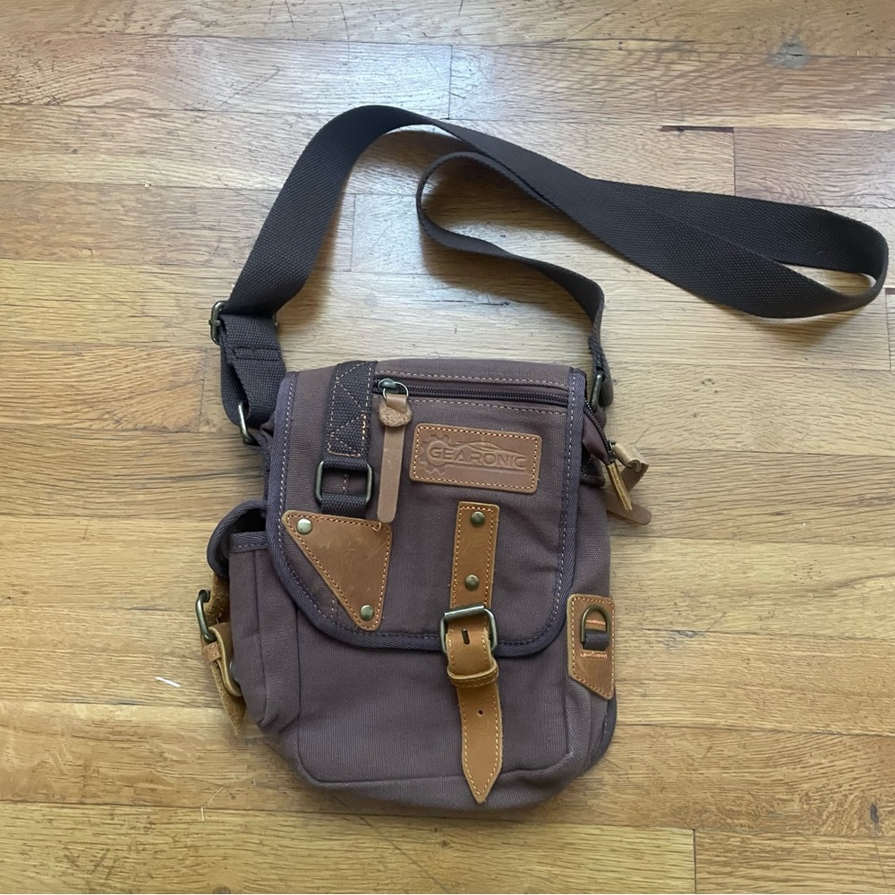Gearonic Brown and Tan Crossbody Bag Purse
